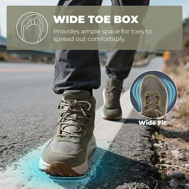 Men's wide-last lightweight waterproof hiking boots