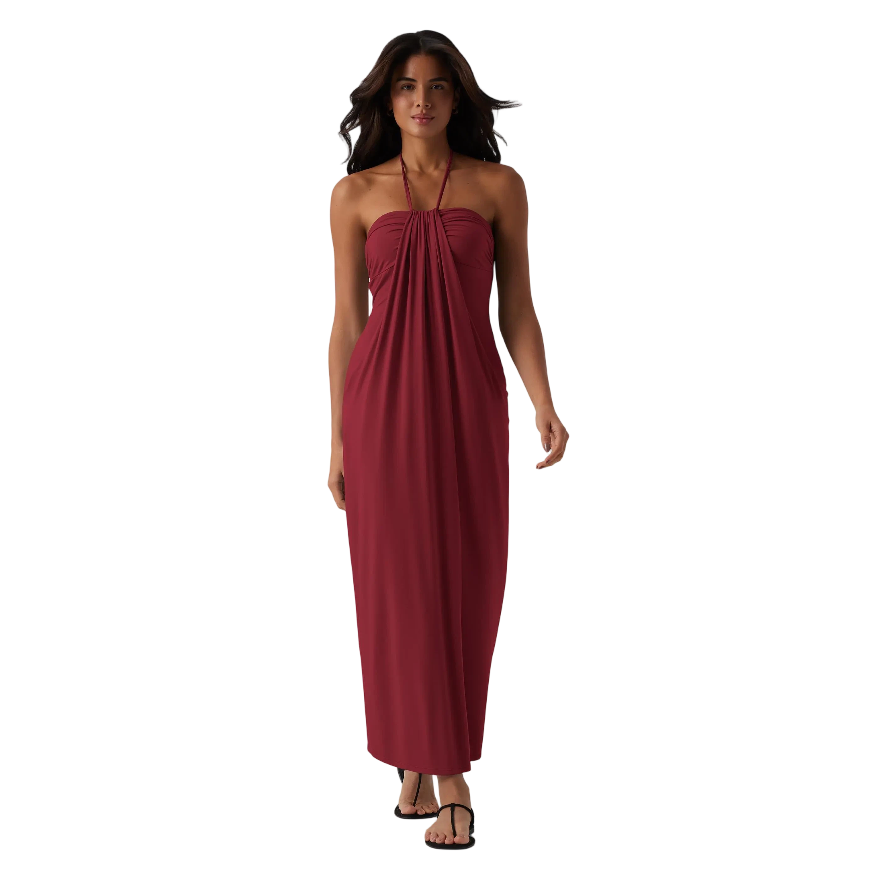 Elegant Halter Neck Maxi Dress – Effortless Style for Summer & Beyond