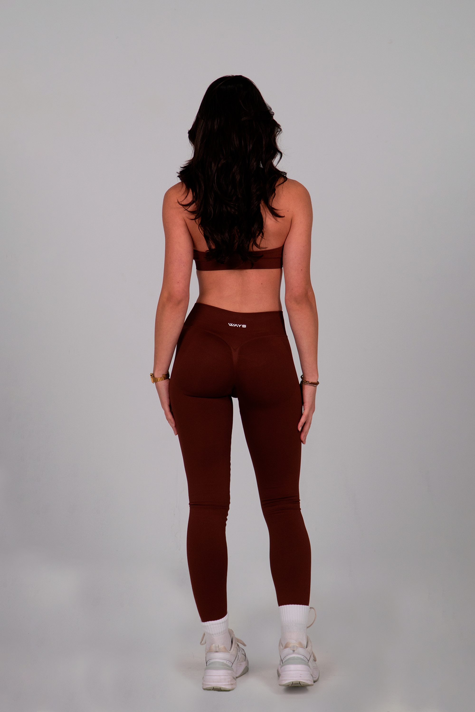 React Seamless Legging Marrón