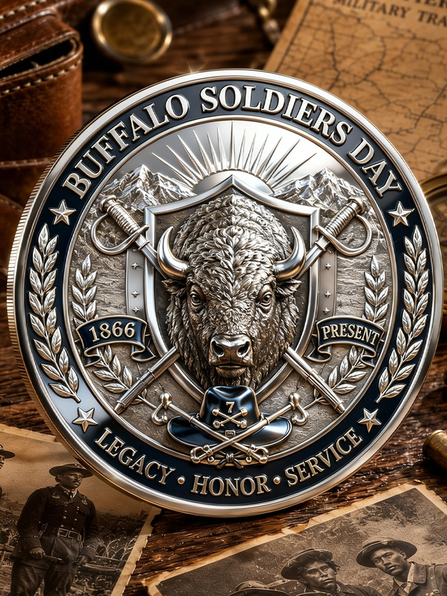 Buffalo Soldiers Day Commemorative Metal Medal