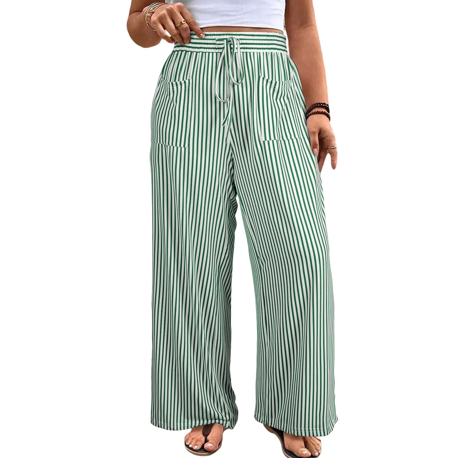 🔥LAST DAY SALE 90% OFF💕Striped Wide-Leg Palazzo Pants