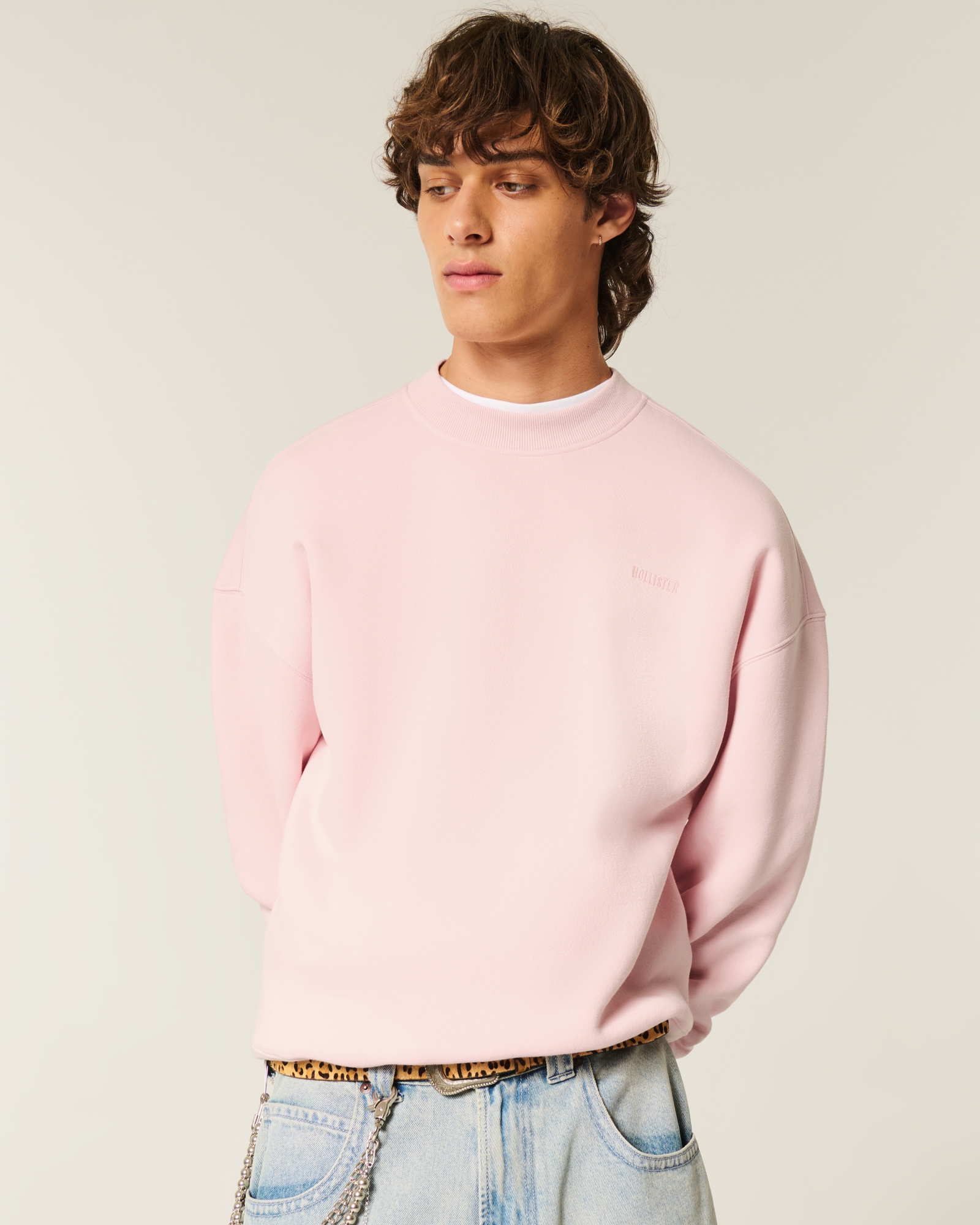 Boxy Camo Crew Sweatshirt
