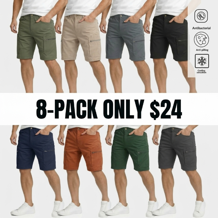 Men's Performance Cargo Shorts – Multi-Pocket Outdoor Utility Shorts