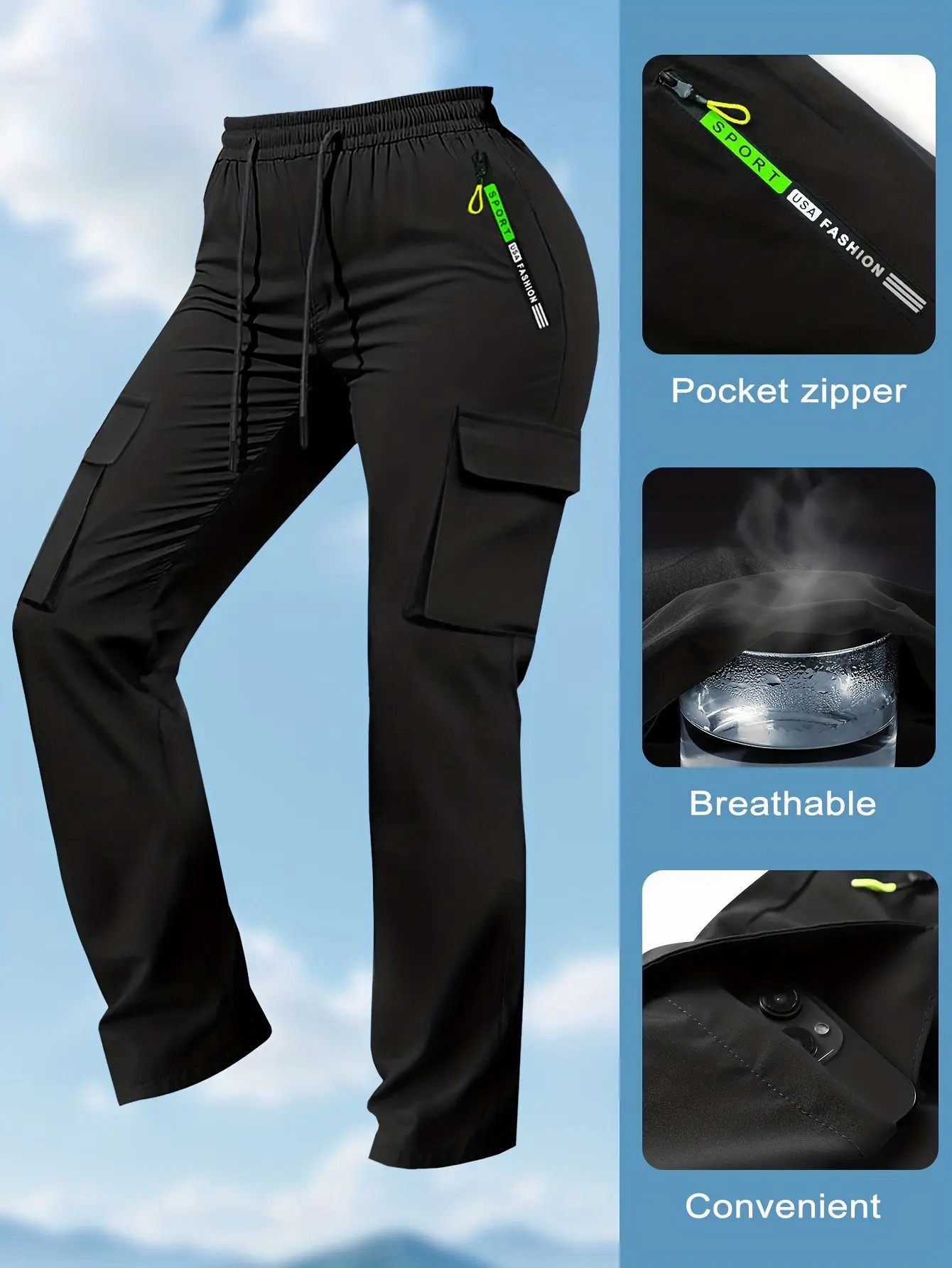 Women’s cargo pants with multiple pockets