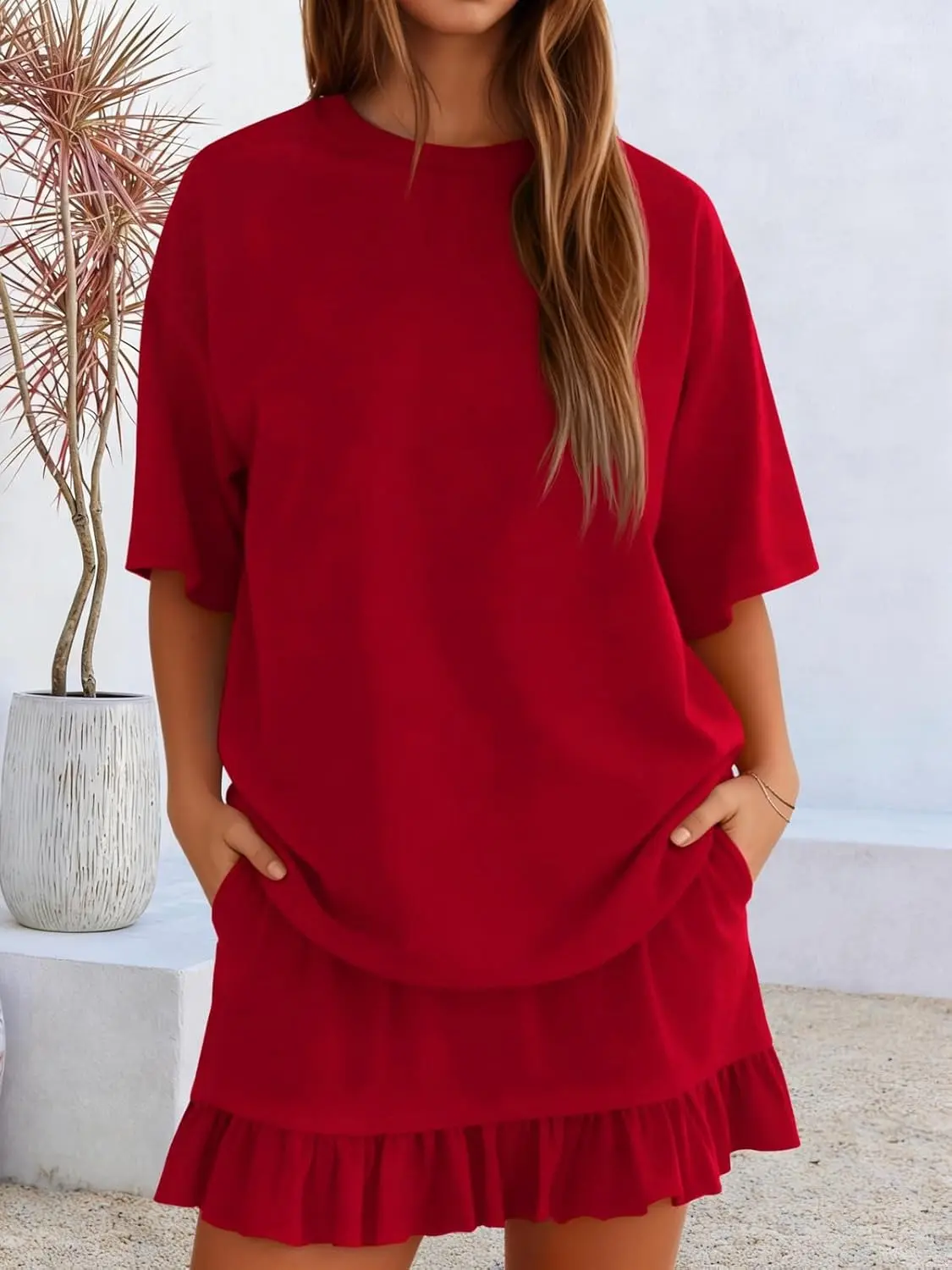 Women's 2-Piece Skirt Set for Summer Vacation