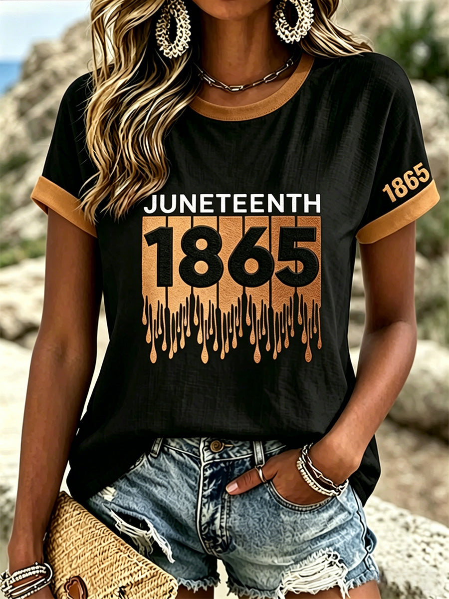 Women's  Juneteenth Print Casual Tee