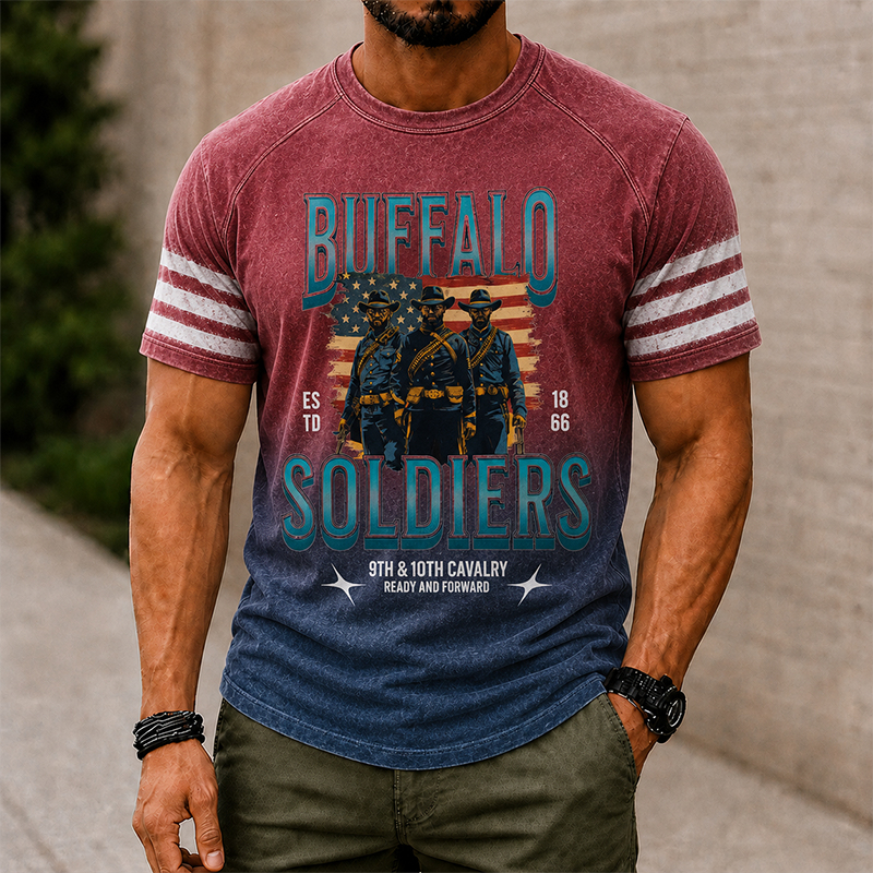 Men's Buffalo Soldier Summer Crew Neck T-Shirt