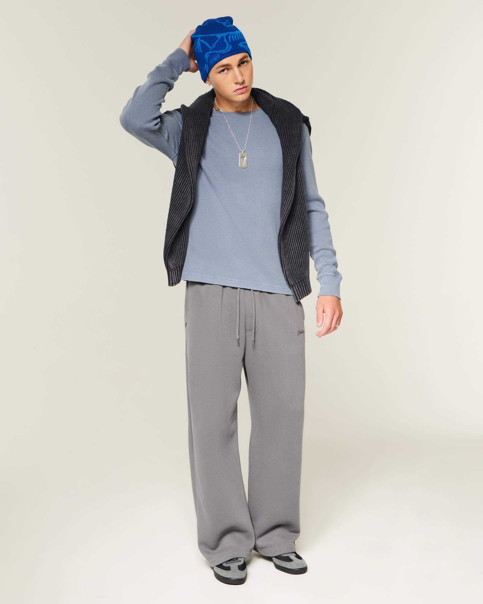 Relaxed Thermal Long-Sleeve Camo Crew Shirt