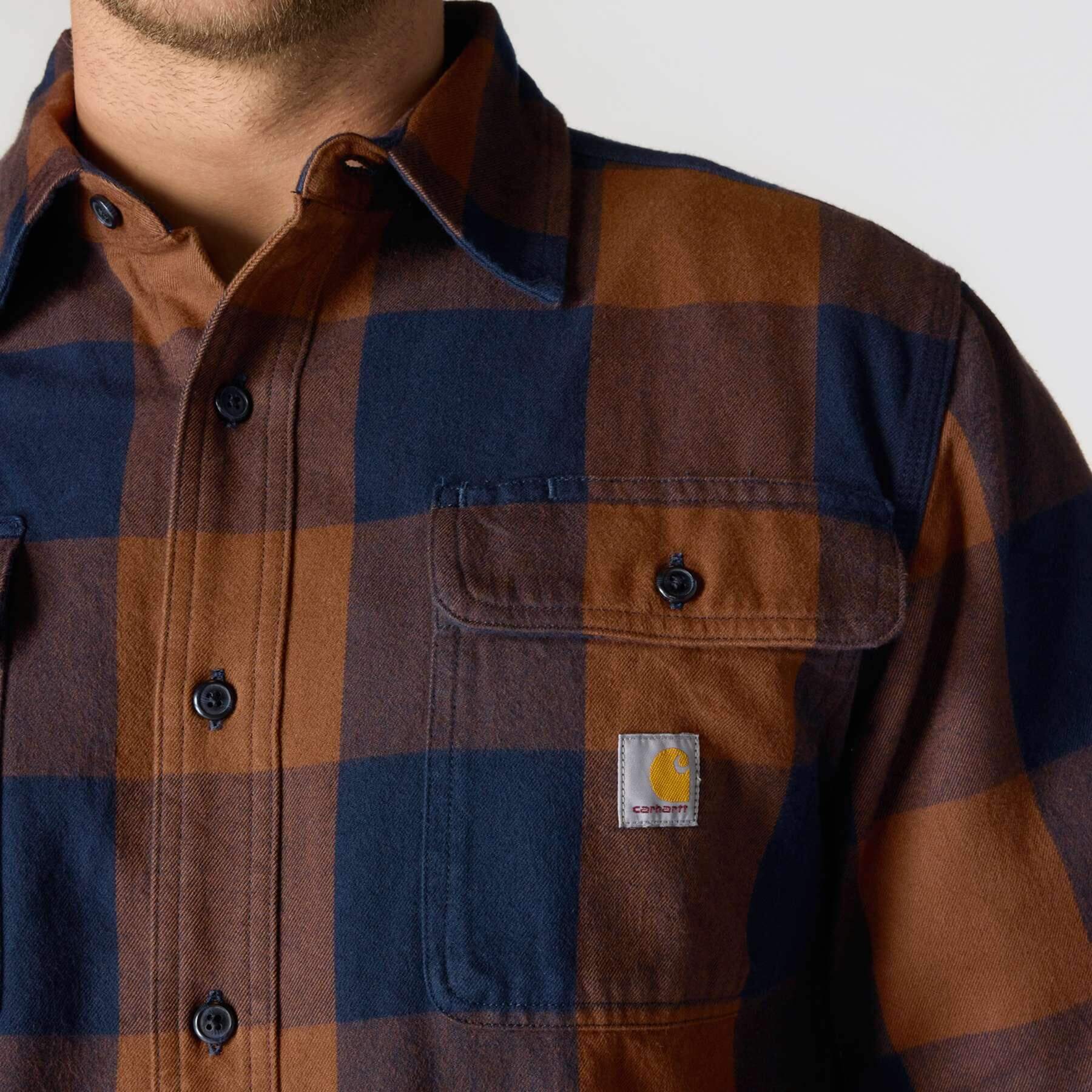 CHT Loose Fit Heavyweight Flannel Long-Sleeve Plaid Shirt 107013