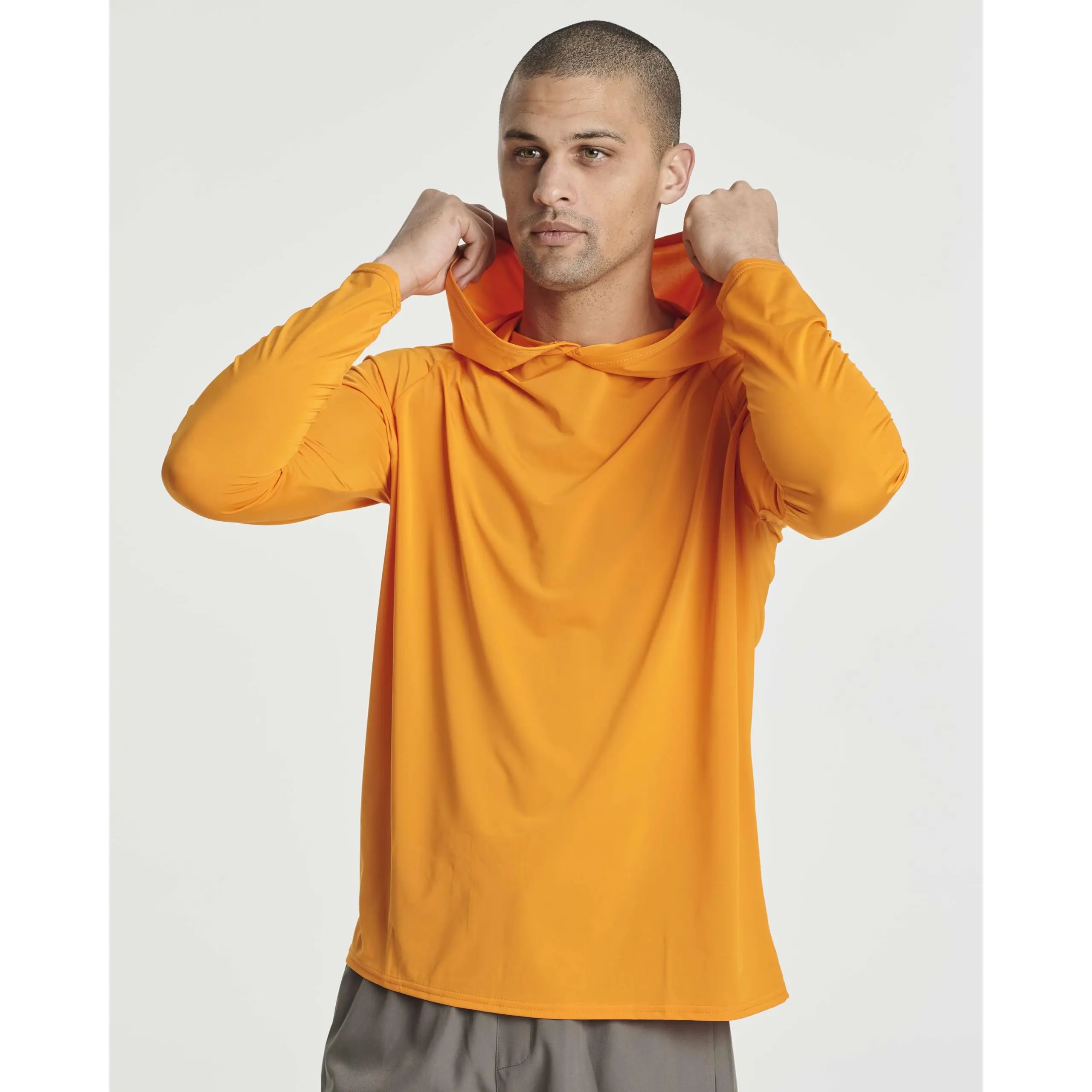 3 Pack: Men's Rash Guard Hoodie Sweatshirt Sun Protection UPF Fishing Shirt (Available in Big & Tall)
