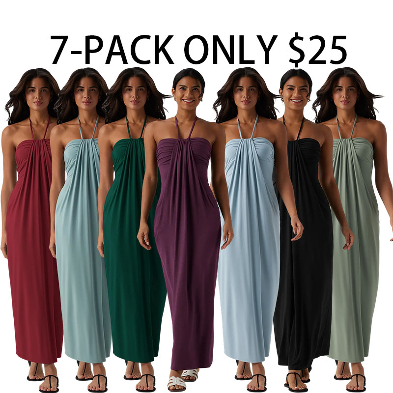 Elegant Halter Neck Maxi Dress – Effortless Style for Summer & Beyond