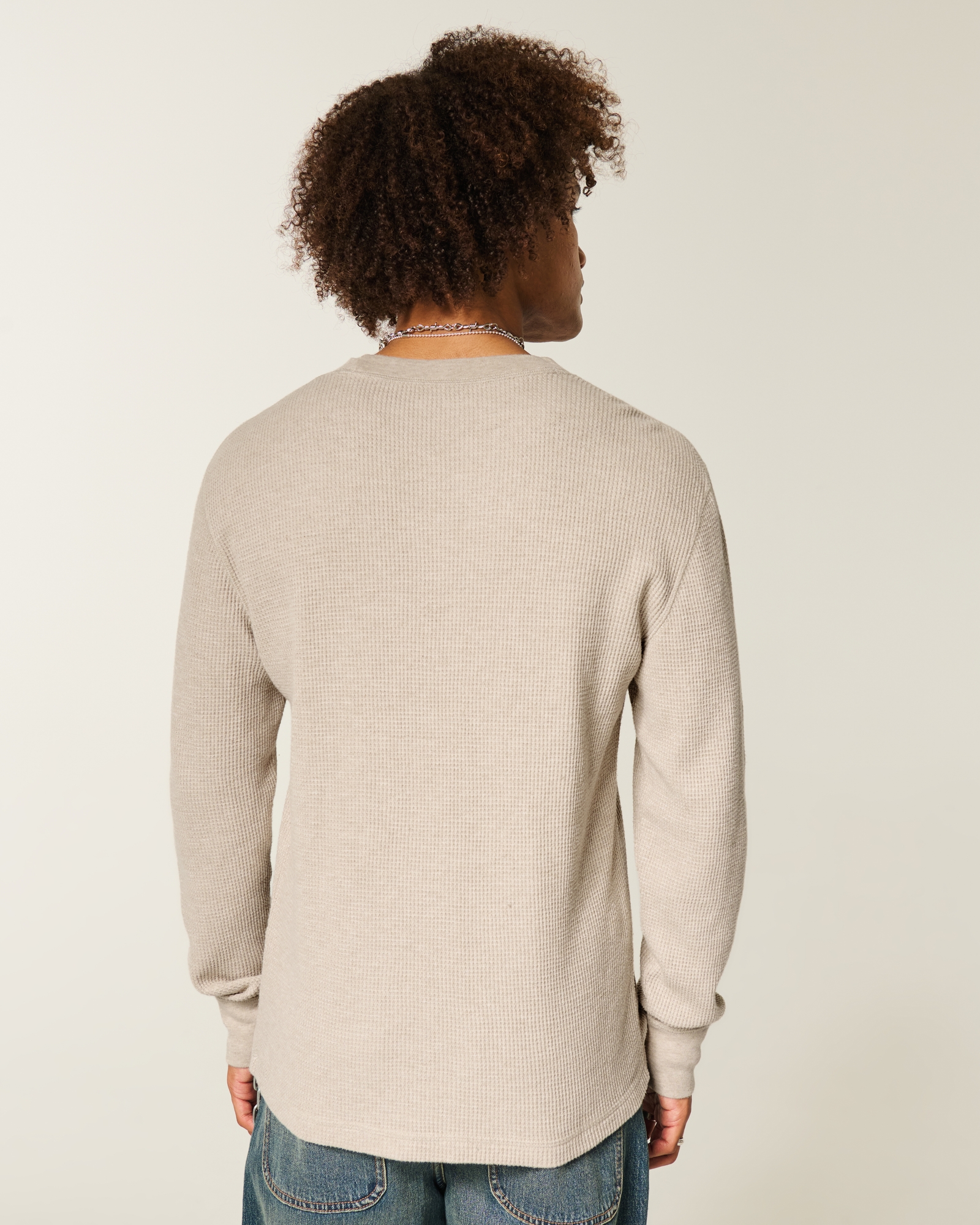 Relaxed Thermal Long-Sleeve Camo Crew Shirt