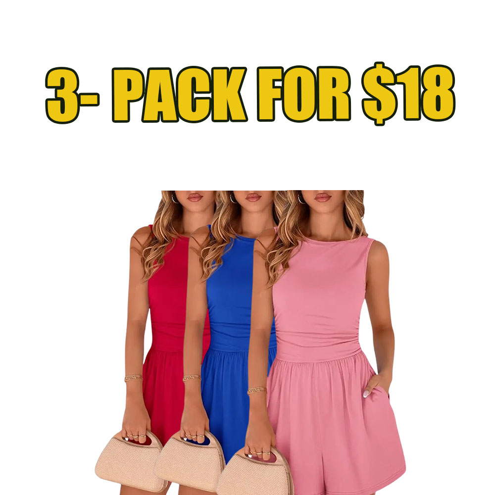Sleeveless Wide Leg Summer Romper