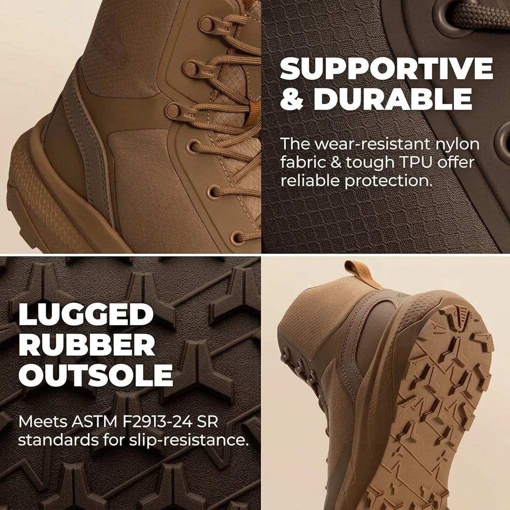 Men's Nano-Composite Toe Work Safety Boots