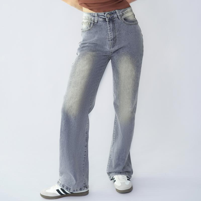 Women's High Waist Stretch Wide Leg Jeans