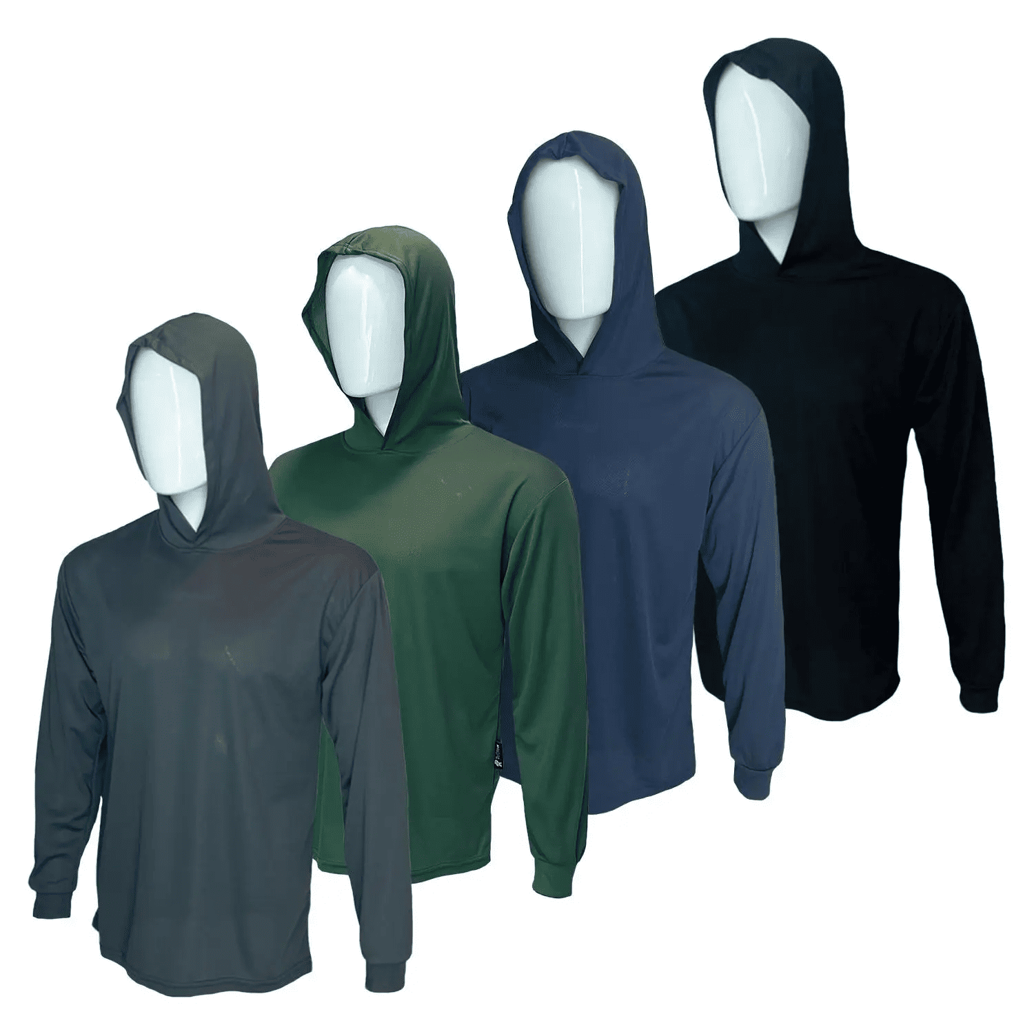 4 SHIRT PACK Hi Vis Long Sleeve Safety Shirt With Hoodie