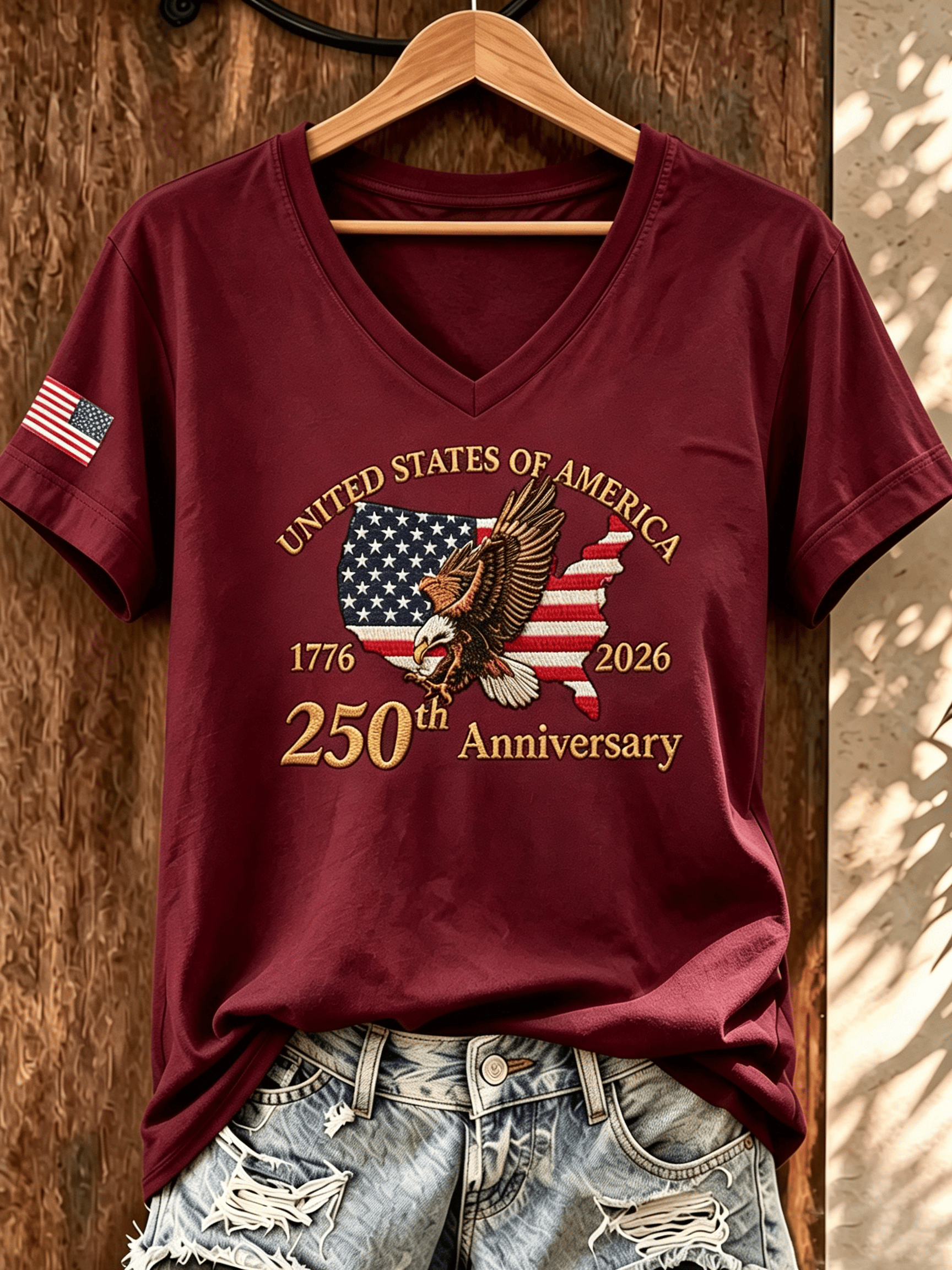 Women's USA 250th Anniversary Printed T-shirt