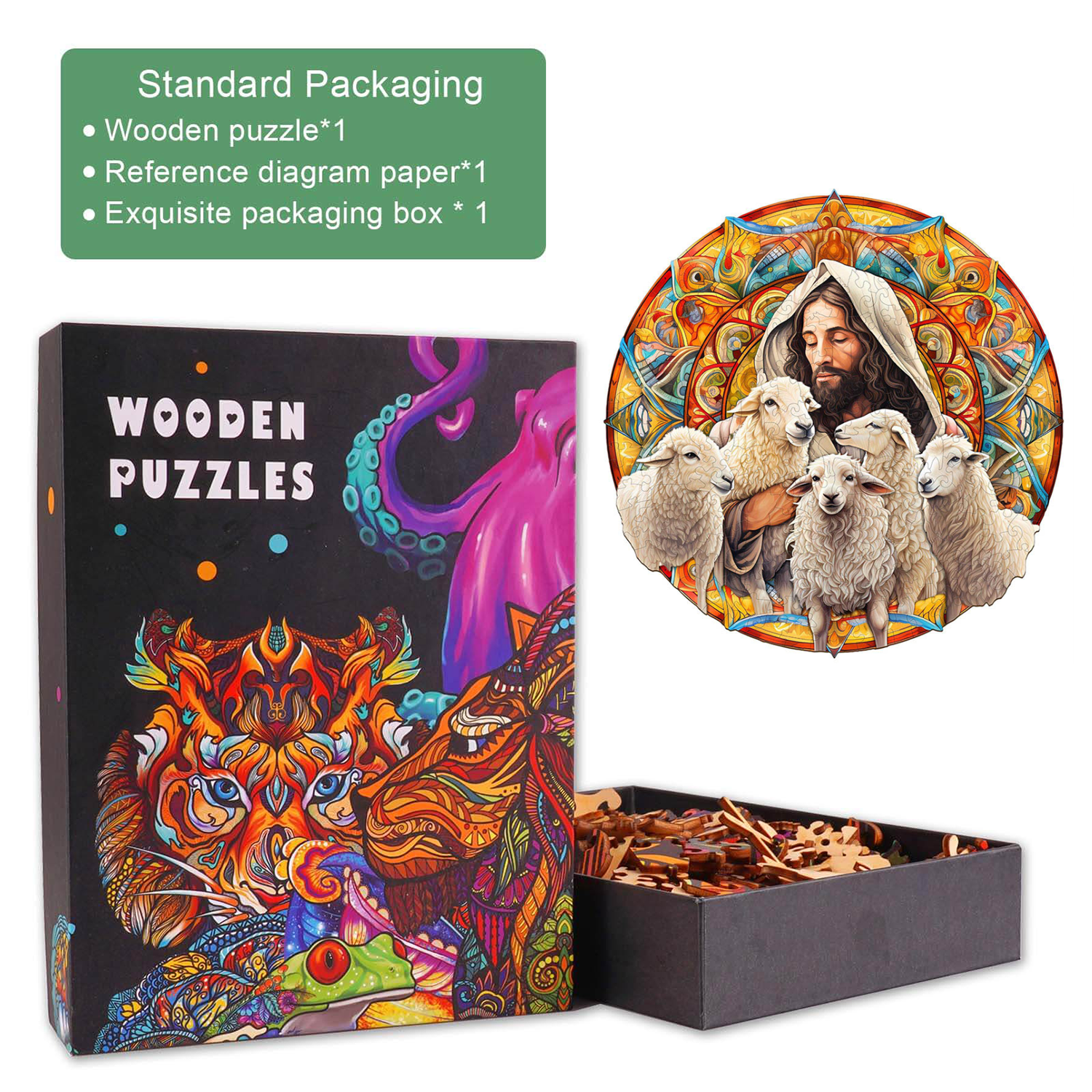 Jesus Shepherd Wooden Jigsaw Puzzle