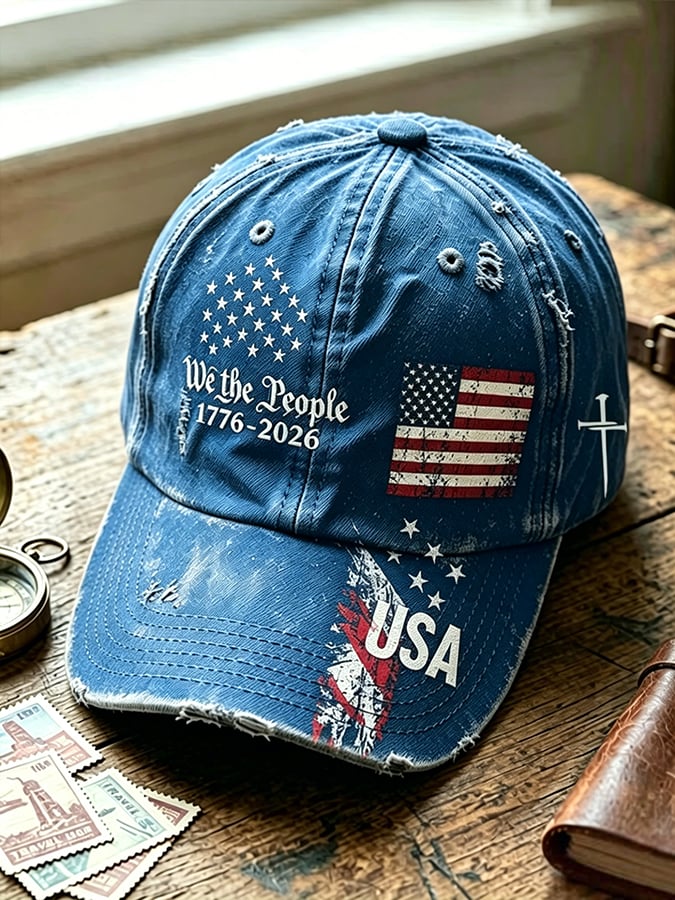 Unisex Independence Day We The People 1776-2026  Print Casual Hat