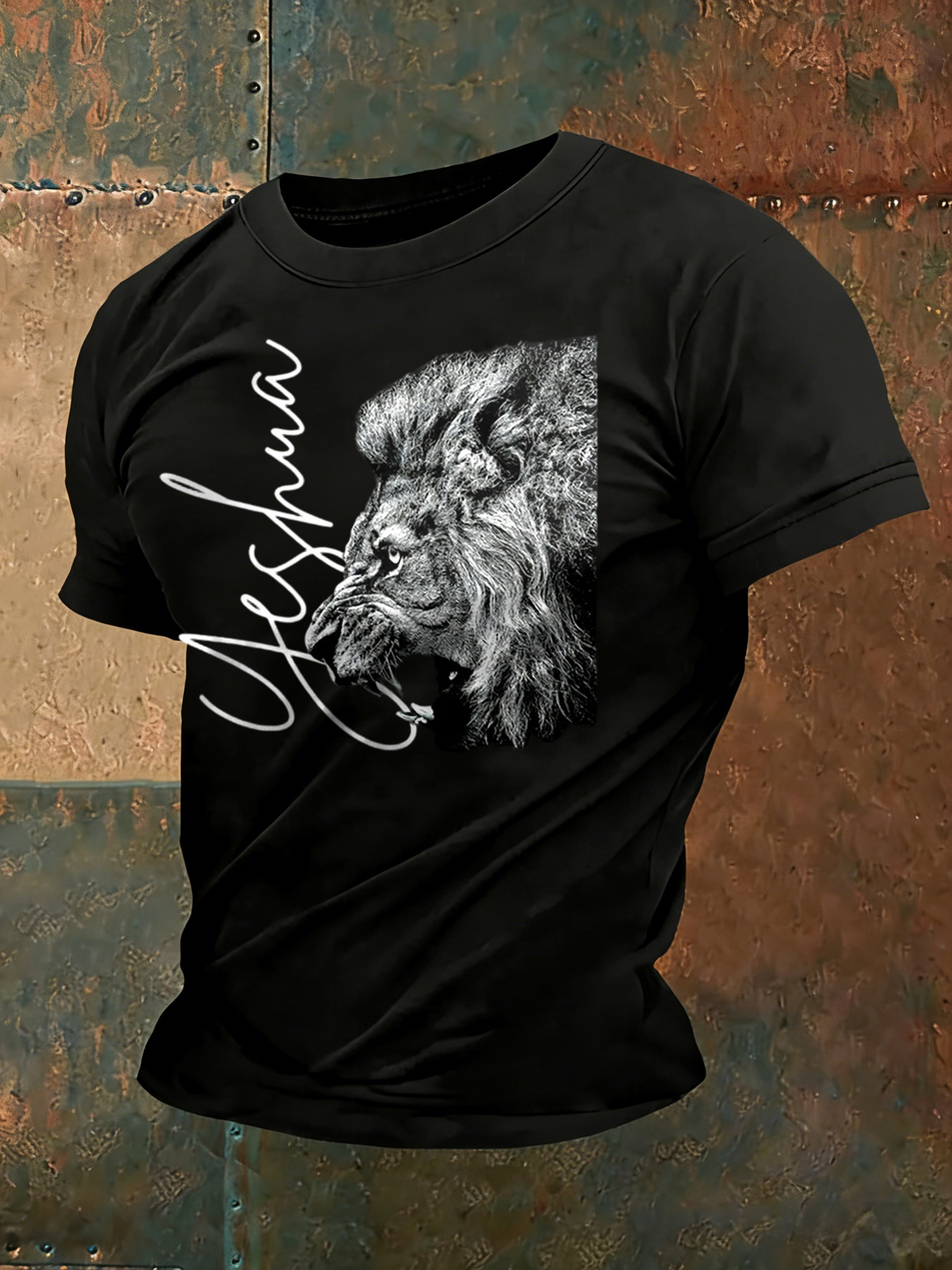 Men'S Casual Faith Jesus Letter Printed Round Neck T-Shirt