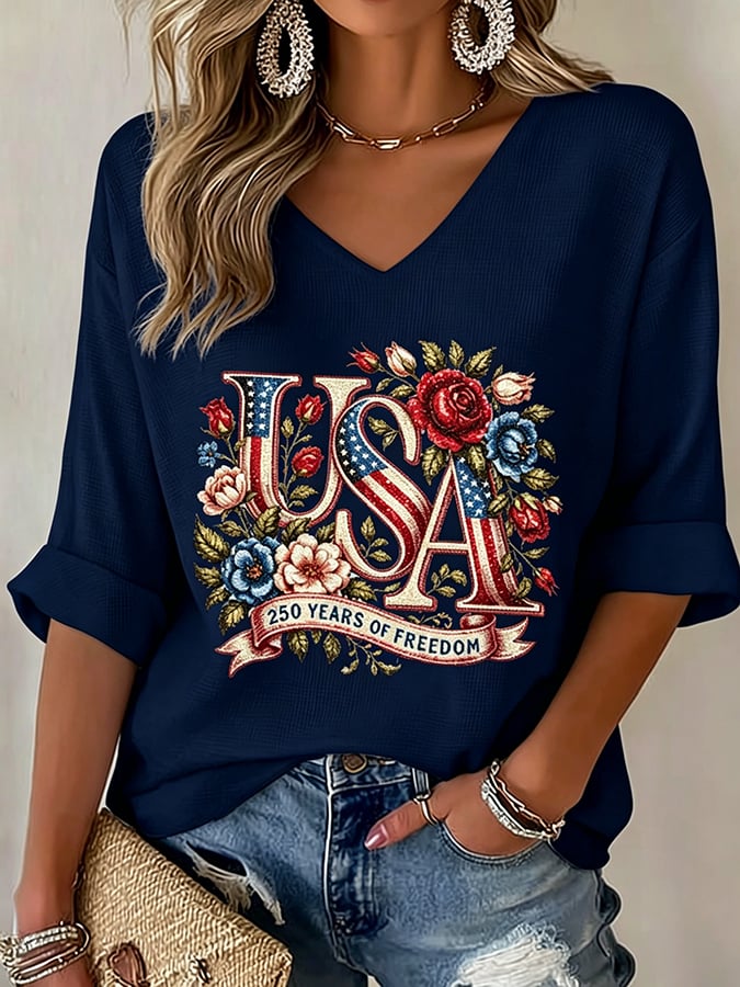 Women's 250th Anniversary Freedom Flower Art  Print   Vest