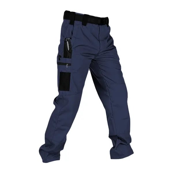 Men's Solid Color Durable Outdoor Training Pants, Fishing, outdoor activities, work, hiking, camping