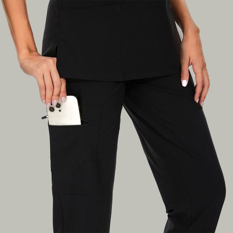 Set for Women - Stretch V-Neck Scrub Top & Jogger Pant with 8 Pockets COZY SCRUBS