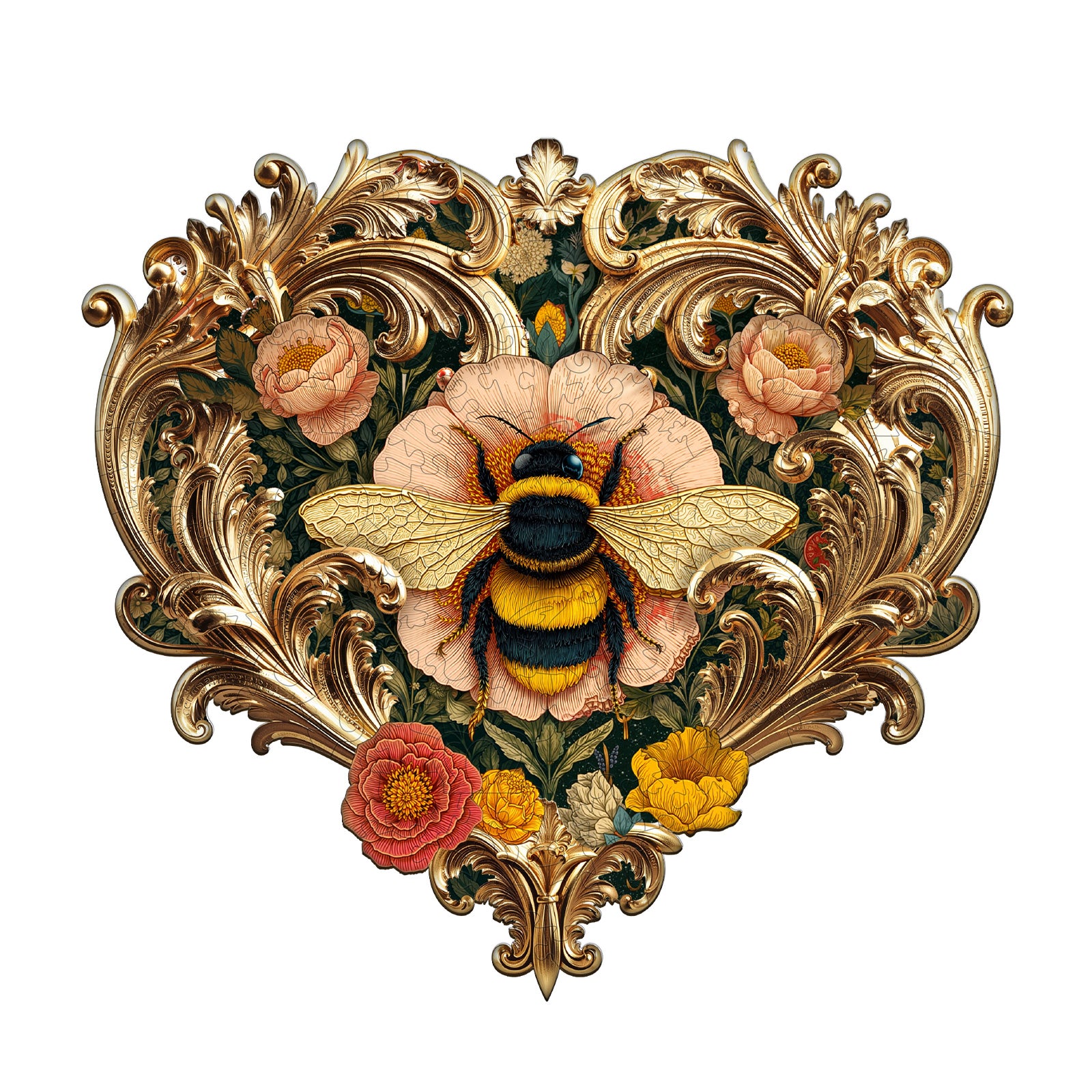 William Morris Bee Wooden Jigsaw Puzzle