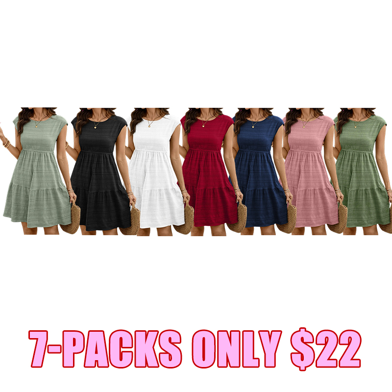 Women's Lightweight Textured Sleeveless Summer Sundress