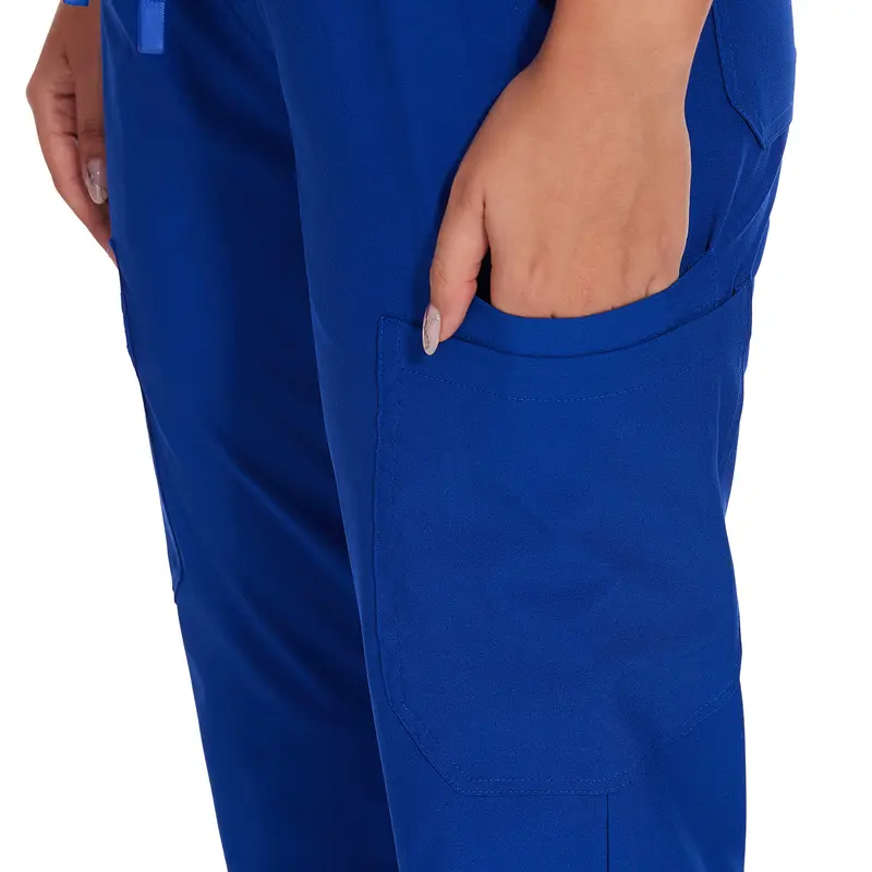 🔥🔥 Last Chance! 6 Sets for $24, Today Only! 🔥🔥 Women's V-Neck Scrub Top & 10-Pocket Cargo Workwear Uniforms Set – Basic Lady Workwear