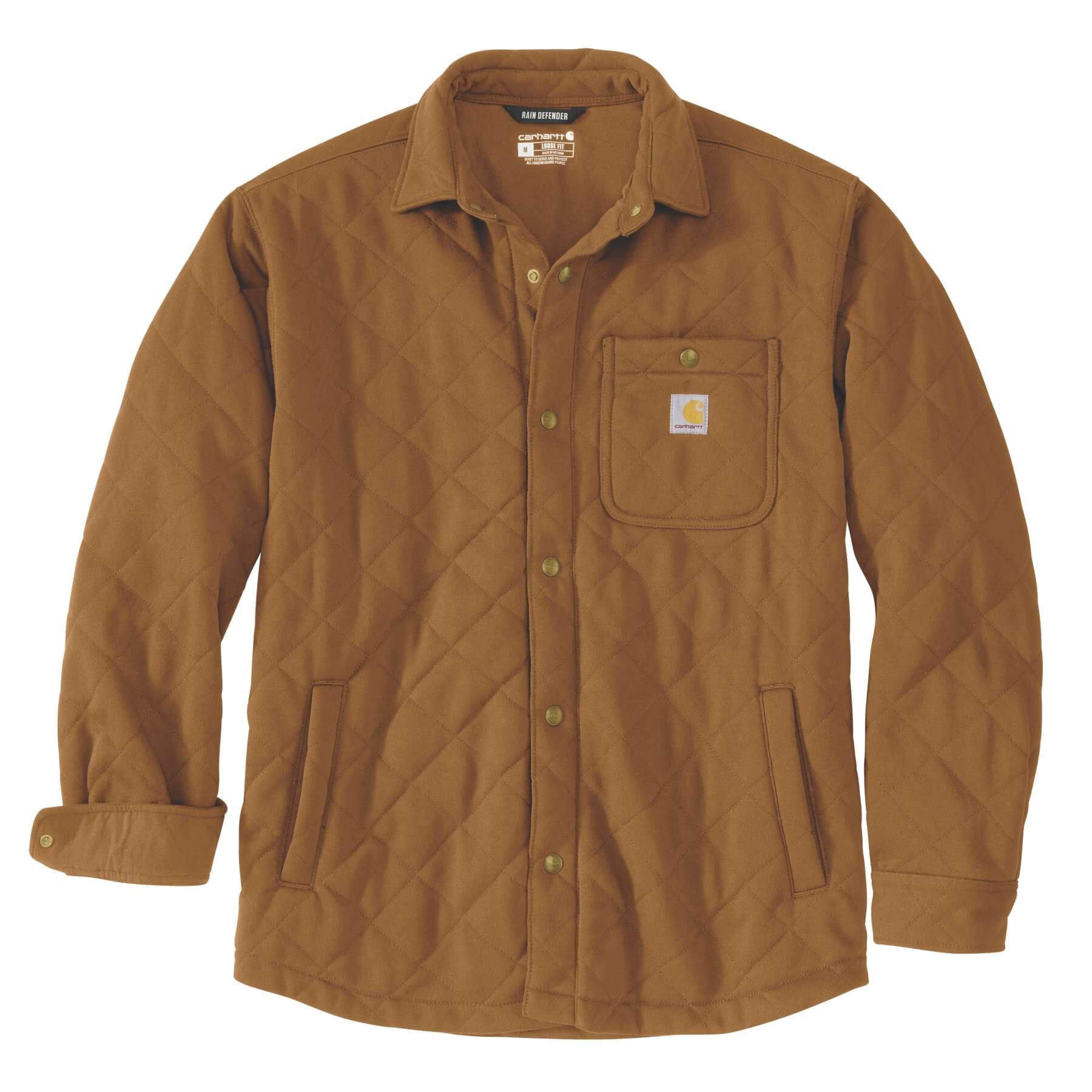 CHT Rain Defender Loose Fit Heavyweight Quilted Snap Front Shirt Jac Shacket 107270