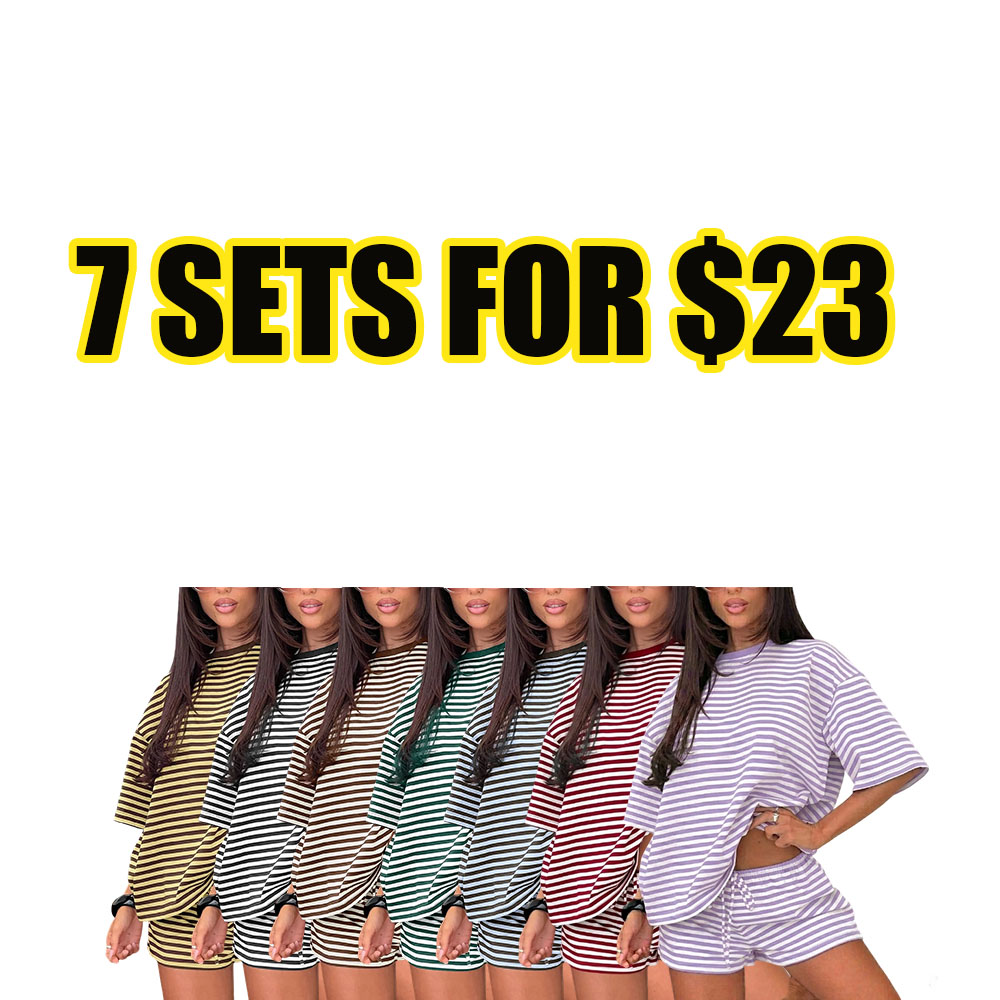 Women's Coastal Stripe Lounge Set