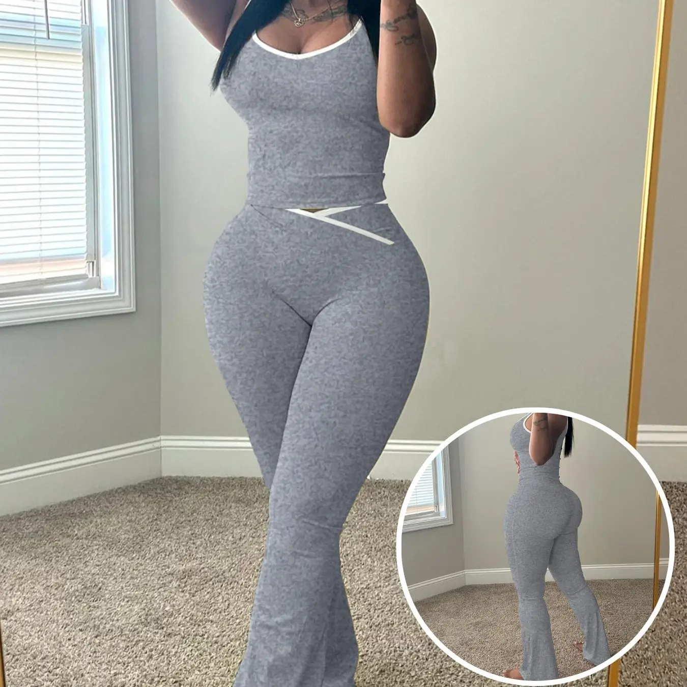 Women's Sleeveless Gym YogaOutfit