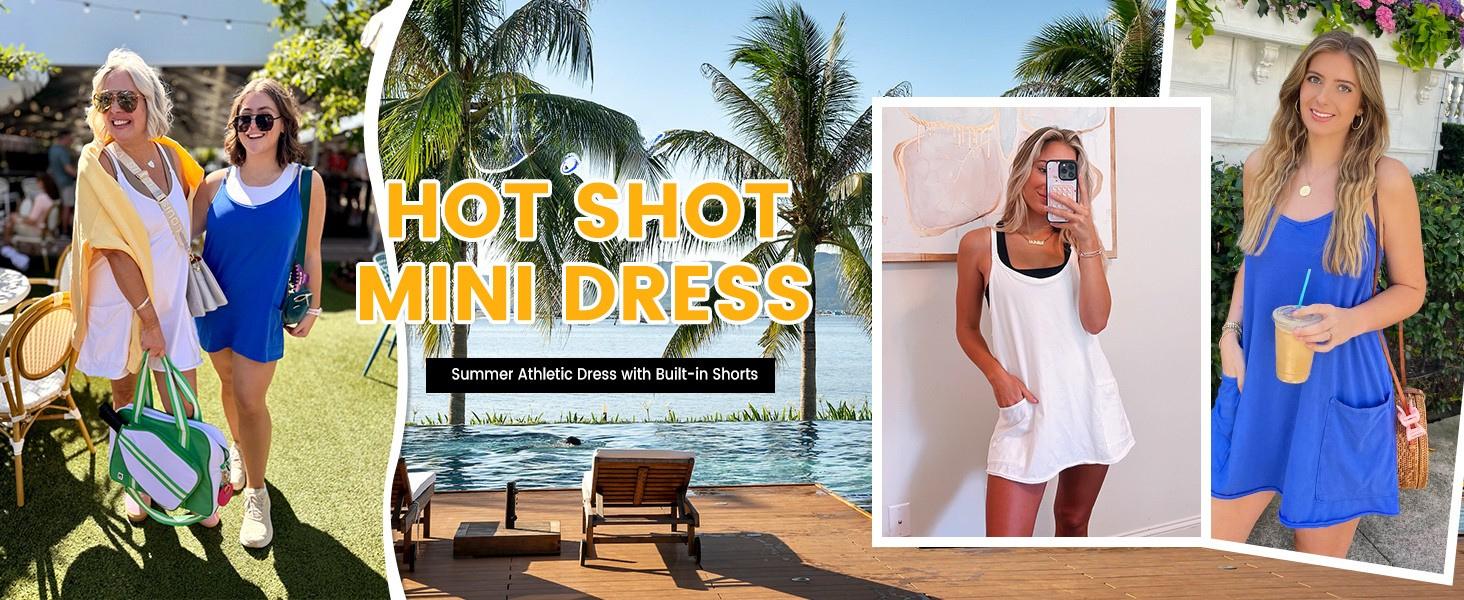 ⚡Mother's Day Sale🔥 Women's Summer Sleeveless Mini Dress with Built-in Shorts