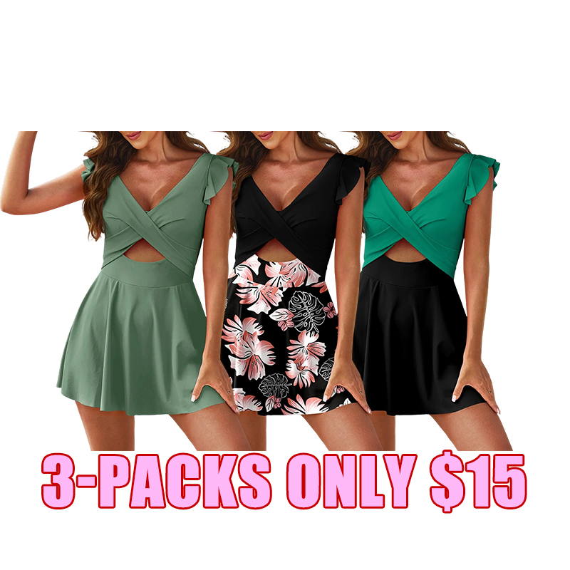 Ruffle Cutout Tummy Control One-Piece Swimsuit