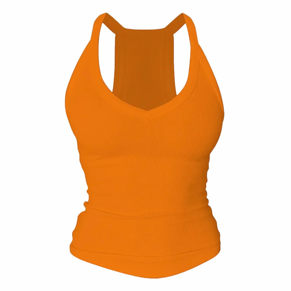 Built-in bust support, sleeveless backless slim-fit basic tank top