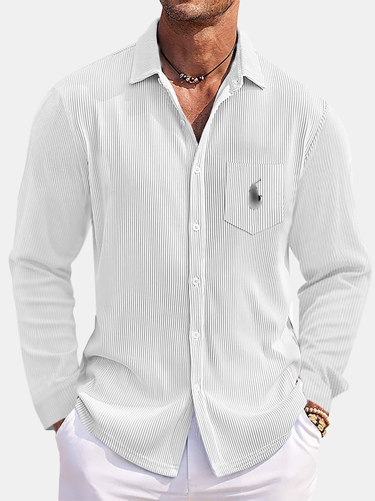 🔥Last Day Promotion!🔥RL Men's Striped Long-Sleeve Shirt