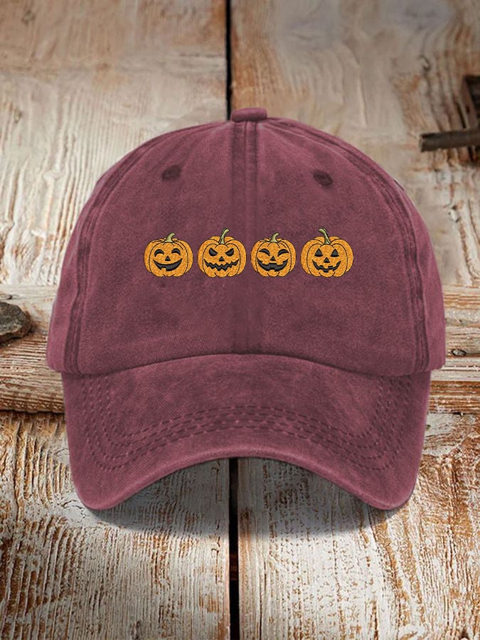 Unisex Halloween Pumpkin  Print Hat