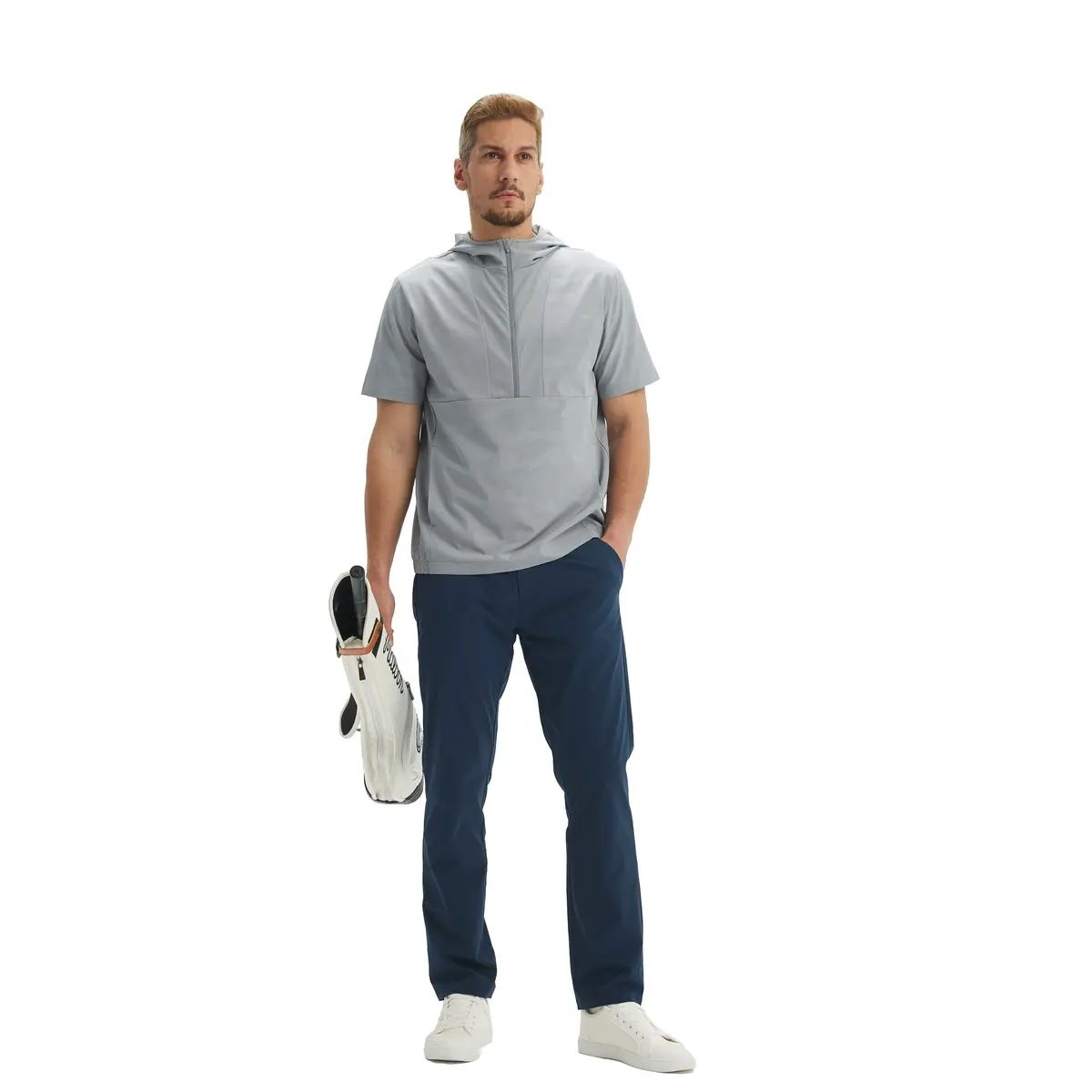 Short Sleeve Hoodies For Men Pocket Water