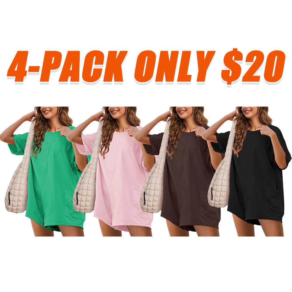 Women's Oversized Casual Athletic Romper