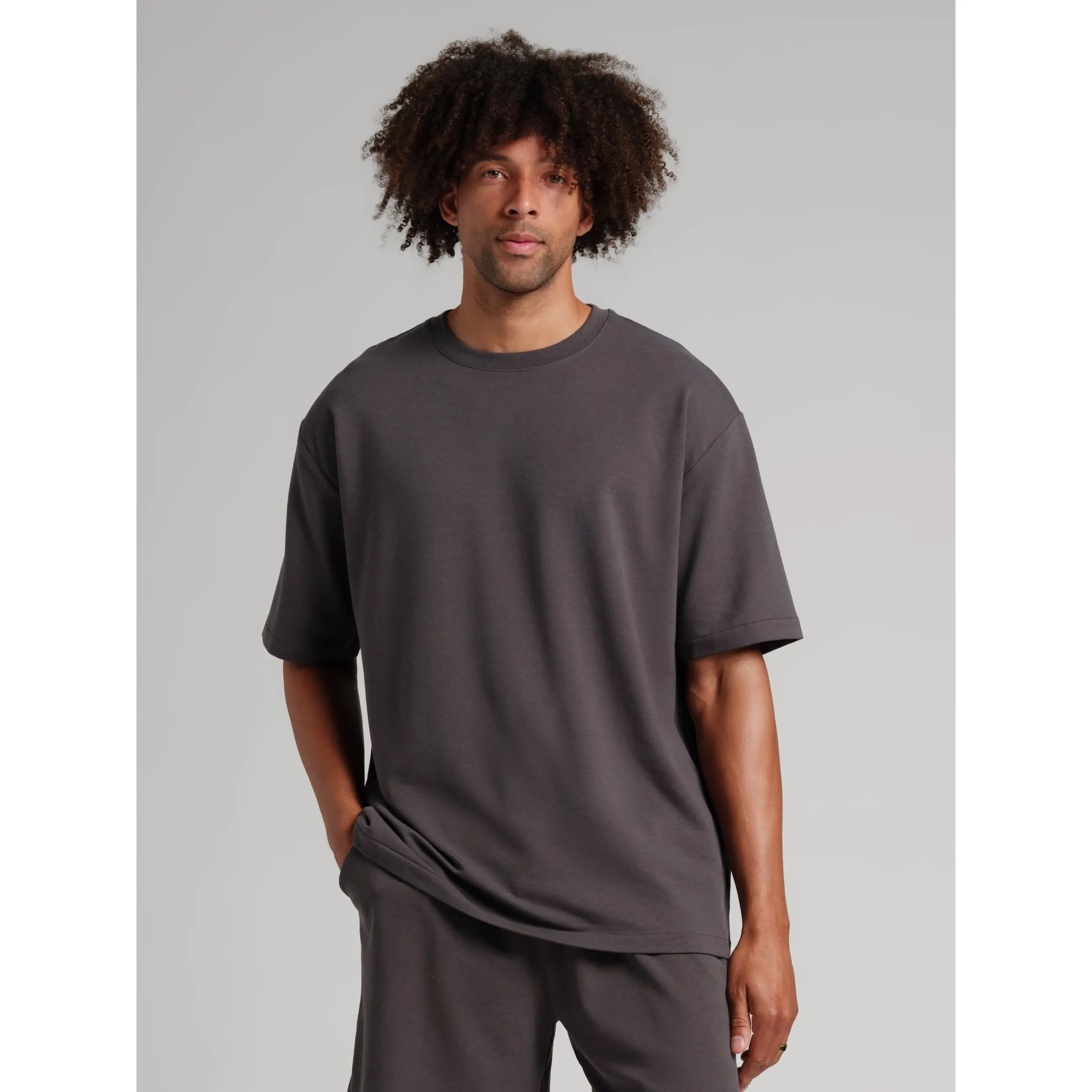 Men's Micro French Terry Oversized T-Shirt Fabric Top