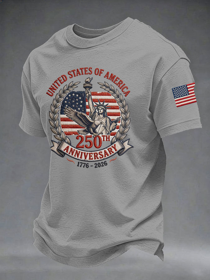 Men'S 250th Anniversary Retro Bald Eagle T-Shirt