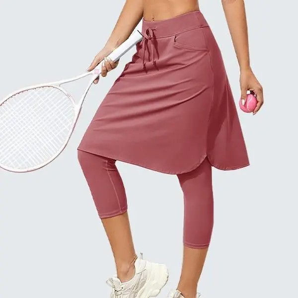 🎾 Knee-Length Active Tennis Skort