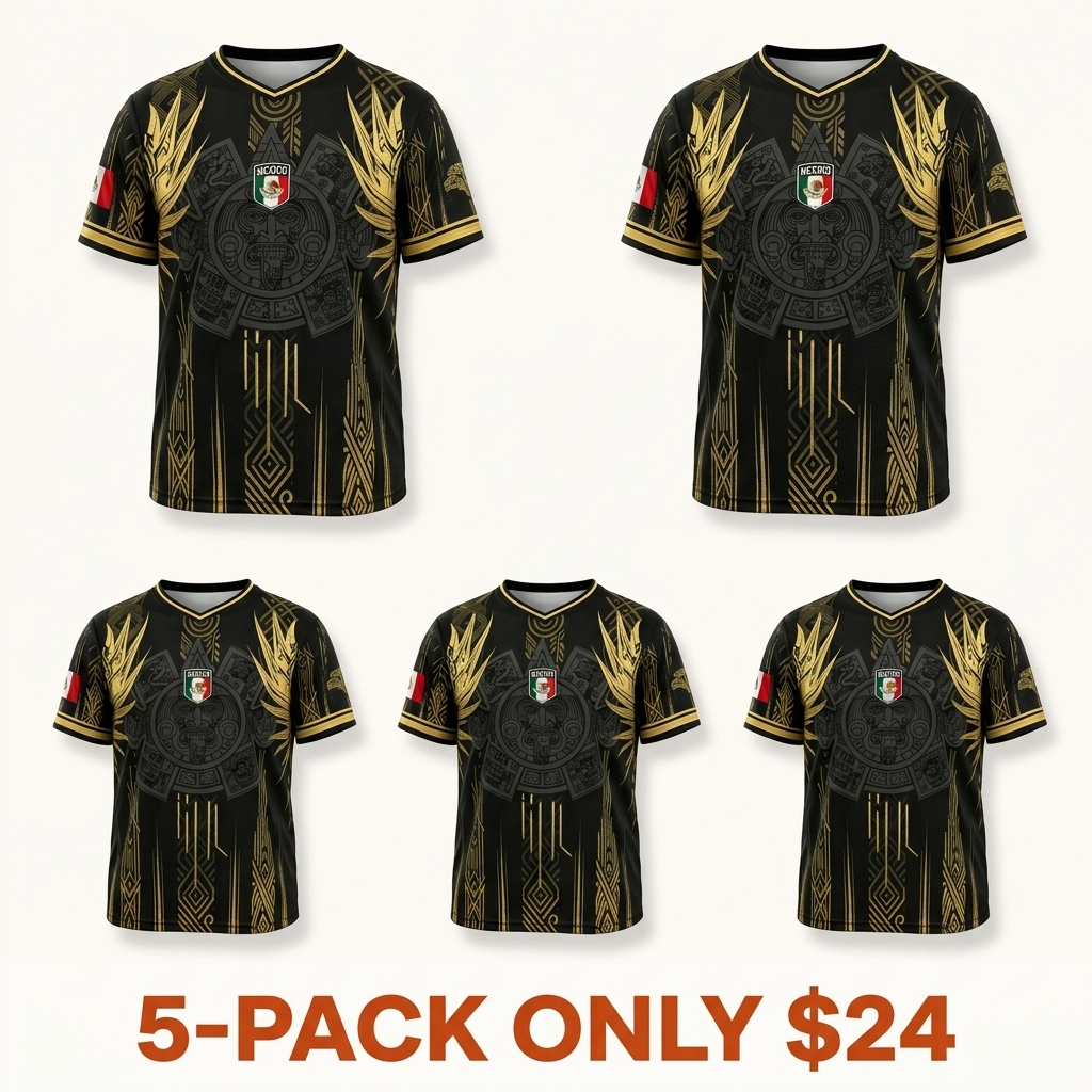 Men's Mexican Aztec-style soccer jersey