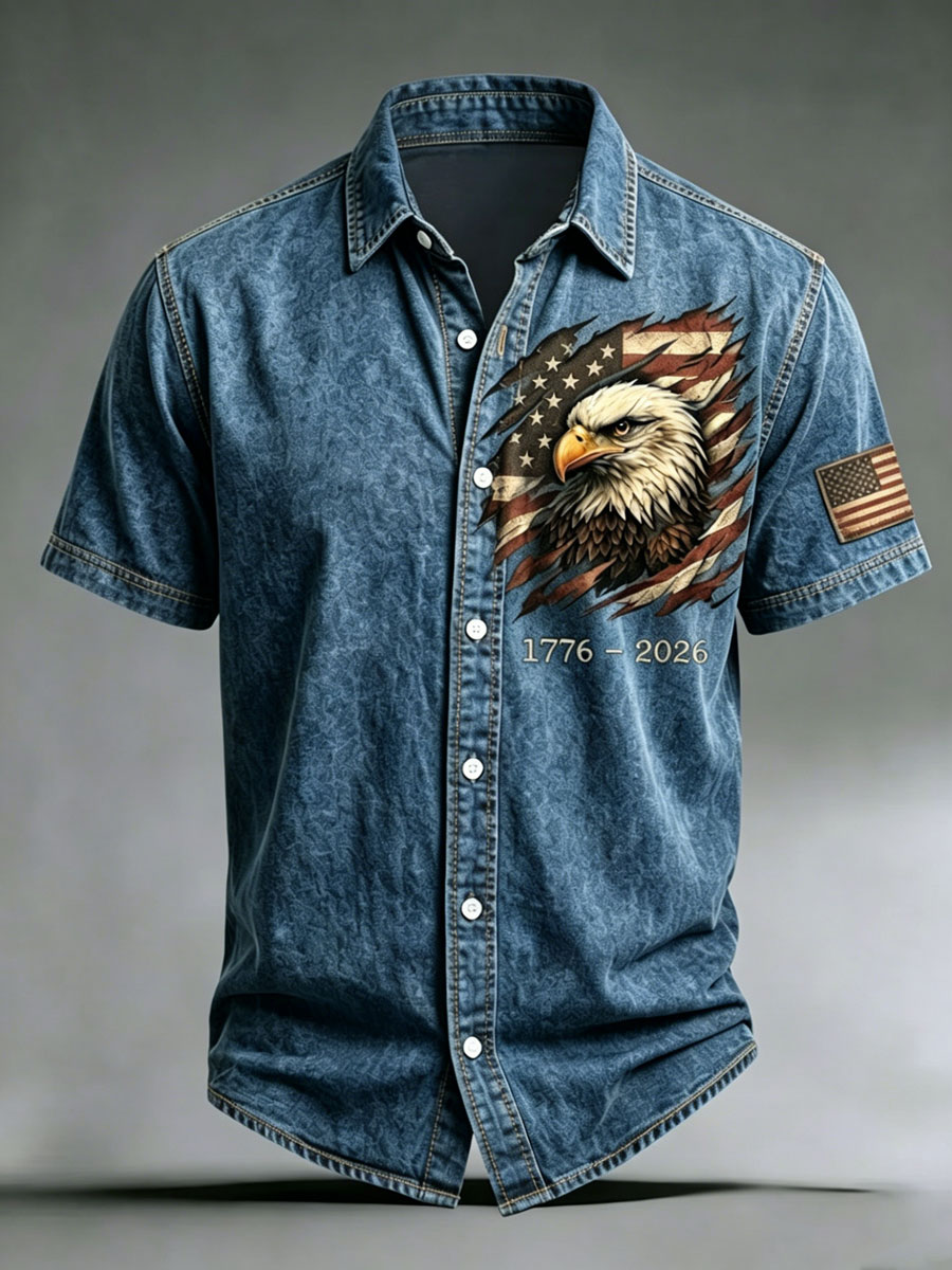 Men'S 250Th Anniversary National Print  Shirt
