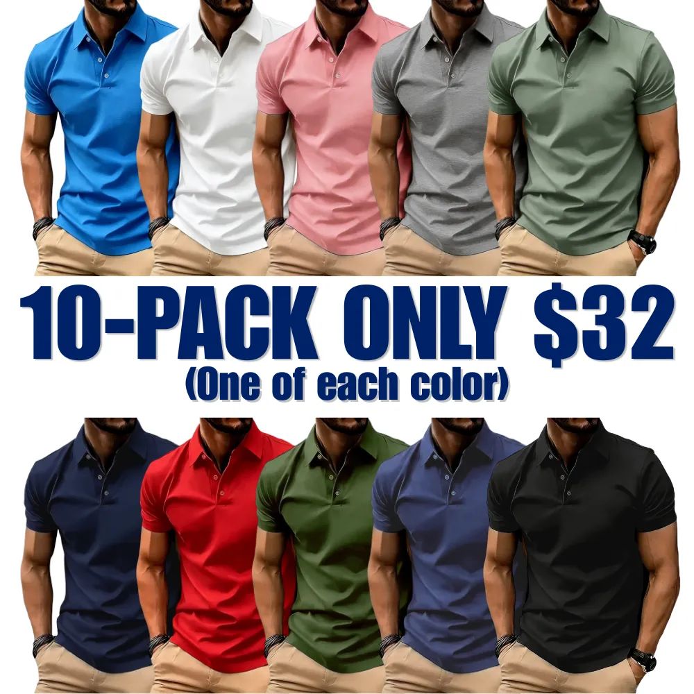Men's Casual Business Polo Shirt