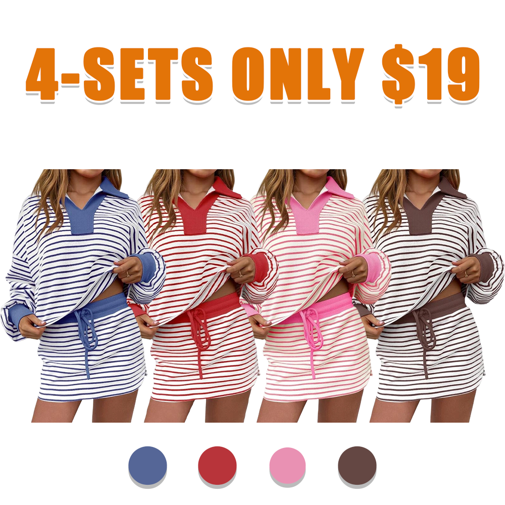 Women's Striped 2-Piece Lounge Set