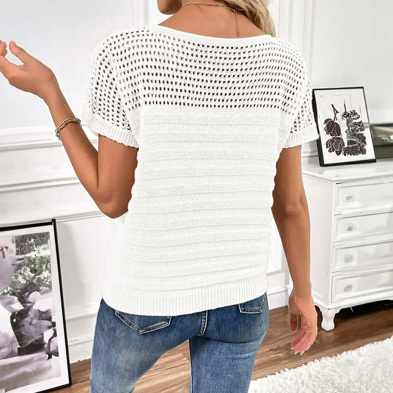 Women's open-knit top