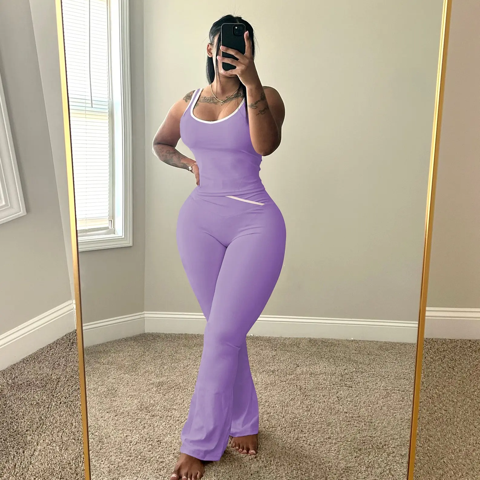 Women's Sleeveless Gym YogaOutfit