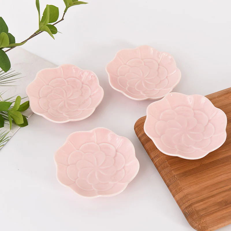 4PC Fruits Flowers Critters Seasoning Dishes